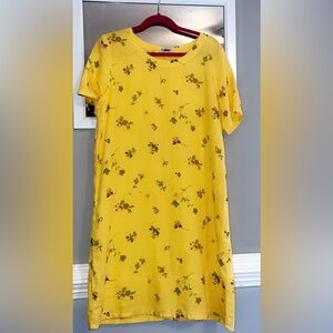 Yellow linen dress